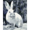ZUTY Maľovanie podľa čísel KRÁLIK V ZIME PRI LESE Rámovanie bez rámu a bez vypnutia plátna Rozmer 80 x 100 cm