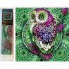 Norimpex diamantové maľovanie 7D – sova na zelenej mandale 30 × 30 cm