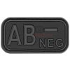 Gumová nášivka Jackets to Go krv AB NEG - sivá Gumová nášivka Jackets to Go krv AB NEG - sivá