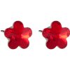 Náušnice se Swarovski Elements tvar květinka 10mm, pecky, světle červené, 713856-lt.siam Náušnice se Swarovski Elements tvar květinka 10mm, pecky, světle červené, 713856-lt.siam