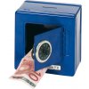 GOKI Plechová pokladnička: Trezor s kombinačným zámkom - modrý GOKI Plechová pokladnička: Trezor s kombinačným zámkom - modrý
