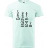 Šachové figúrky kreslené - Klasické pánske tričko vyššej gramáže - L ( Frost ) Šachové figúrky kreslené - Klasické pánske tričko vyššej gramáže - L ( Frost )