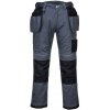 Portwest PW305 PW3 Stretch Pracovné nohavice Sivá Čierna