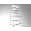 Kovový regál do technickej miestnosti Biedrax 50 x 60 x 180 cm, pozinkovaný - 6 políc biele lamino 12mm Kovový regál do technickej miestnosti Biedrax 50 x 60 x 180 cm, pozinkovaný - 6 políc biele lamino 12mm