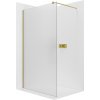 CERANO - Sprchová zástena Walk-in Onyx Round Ľ/P - 8 mm - guľatá vzpera - zlatá kartáčovaná, mliečne sklo - 30x200 cm CERANO - Sprchová zástena Walk-in Onyx Round Ľ/P - 8 mm - guľatá vzpera - zlatá kartáčovaná, mliečne sklo - 30x200 cm