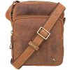 Značková pánska kožená taška cez rameno KT166 hnedá