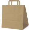 Nideko Papierová taška TAKEAWAY 32x21x33cm ploché ucho hnedá - 250 ks