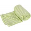 Kaarsgaren Letná deka z biobavlny 70x100 cm s potlačou Zelené prúžky Kaarsgaren Letná deka z biobavlny 70x100 cm s potlačou Zelené prúžky