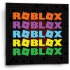 Sablio Obraz ROBLOX Farebný text - 50x50 cm Sablio Obraz ROBLOX Farebný text - 50x50 cm