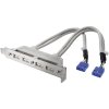 DIGITUS záslepka slotu s 4 USB portami / kábel 2x 10 Pin / 0.25m AK-300304-002-E DIGITUS záslepka slotu s 4 USB portami / kábel 2x 10 Pin / 0.25m AK-300304-002-E