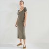 Midi jednofarebné džersejové šaty s kontrastnými lemami khaki/biela 040 Blancheporte Midi jednofarebné džersejové šaty s kontrastnými lemami khaki/biela 040 Blancheporte