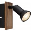 Globo | Globo 57998-1W - Nástenné bodové svietidlo DREW 1xGU10/35W/230V drevo/čierna | GL6814 Globo | Globo 57998-1W - Nástenné bodové svietidlo DREW 1xGU10/35W/230V drevo/čierna | GL6814