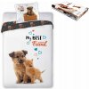 FARO Obliečky Best Friends mačiatko a šteňa Bavlna 140x200 70x90