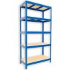 Kovový regál do technickej miestnosti Biedrax 60 x 90 x 180 cm, modrý - 5 políc MDF, 300 kg Kovový regál do technickej miestnosti Biedrax 60 x 90 x 180 cm, modrý - 5 políc MDF, 300 kg