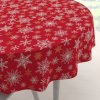 Biante Bavlnený okrúhly obrus Sandra SA-702 Vianočné vločky na červenom Ø 70 cm Biante Bavlnený okrúhly obrus Sandra SA-702 Vianočné vločky na červenom Ø 70 cm