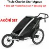 Thule Chariot Lite 1 Agave + bike set + kočíkový set + bežecký set