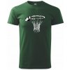 Basketbalový kôš - Klasické pánske tričko vyššej gramáže - XL ( Fľaškovozelená ) Basketbalový kôš - Klasické pánske tričko vyššej gramáže - XL ( Fľaškovozelená )