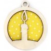 Libelula Drevená vianočná ozdoba s vianočným motívom 10 Farba: Žltá Libelula Drevená vianočná ozdoba s vianočným motívom 10 Farba: Žltá