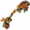 Dog Fantasy Hračka uzol bavlnený farebný 2 knôty 30 cm