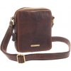 Menšia hnedá pánska kožená taška - Sendi Design Merlin hnedá Menšia hnedá pánska kožená taška - Sendi Design Merlin hnedá