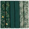 KikkaBoo Plienky mušelínové 30x30 cm Secret Garden Green 6ks