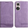 Peňaženkové kožené puzdro STRONG na Huawei P50 Pro - Fialová Peňaženkové kožené puzdro STRONG na Huawei P50 Pro - Fialová