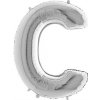 Nafukovací balónik písmeno C strieborné 102 cm - Grabo Nafukovací balónik písmeno C strieborné 102 cm - Grabo