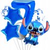 Číslo 7 Sada Balónov NARODENINY Modrý Stitch Dekorácie BALÓNY Stich Číslo 7 Sada Balónov NARODENINY Modrý Stitch Dekorácie BALÓNY Stich