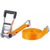 Strend Pro Upínací popruh s račňou a dvojitým hákom dvojdielny 8 m x 50 mm / 5 T
