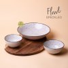 Set Flowl - Misky Gaya Atelier sivé fŕkané + Podnos Triangle Agát Set Flowl - Misky Gaya Atelier sivé fŕkané + Podnos Triangle Agát