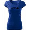 T-ričko Moto Evolution dámske tričko Farba trička: Kráľovská Modrá, Farba potlače: Čierna, Veľkosť: S T-ričko Moto Evolution dámske tričko Farba trička: Kráľovská Modrá, Farba potlače: Čierna, Veľkosť: S