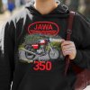 Mikina s potlačou JAWA 350 Dámsky Čierna L Mikina s potlačou JAWA 350 Dámsky Čierna L