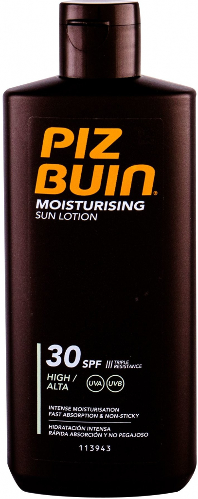 Piz Buin Moisturising Sun Lotion vodeodolný opaľovací prípravok SPF15 200 ml