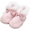New Baby Dojčenské zimné capáčky ružové