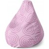 Sablio Sedací vak Pear Ružové špirály - 70 x 95 x 15 cm Sablio Sedací vak Pear Ružové špirály - 70 x 95 x 15 cm