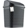 Kadax KOŠ DO KÚPEĽNE SIVÝ 6,2 L VYKLÁPACÍ ZÁSOBNÍK NA ODPAD S VEKOM