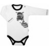 Baby Nellys Body dlhý rukáv, biele, Zebra, veľ. 62 Baby Nellys Body dlhý rukáv, biele, Zebra, veľ. 62