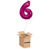 HeliumKing Balónový box - Narodeninové číslo 6 ružový 86 cm HeliumKing Balónový box - Narodeninové číslo 6 ružový 86 cm