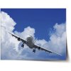 Sablio Plagát Lietadlo pri pristávaní - 90x60 cm Sablio Plagát Lietadlo pri pristávaní - 90x60 cm