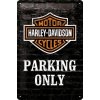 Plechová ceduľa Harley-Davidson - Parking Only, 20 × 30 cm Plechová ceduľa Harley-Davidson - Parking Only, 20 × 30 cm