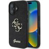 Guess PU Fixed Glitter 4G Metal Logo Zadní Kryt pro iPhone 16 Black Guess PU Fixed Glitter 4G Metal Logo Zadní Kryt pro iPhone 16 Black