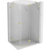 MEXEN/S - Lunar sprchový kút štvrťkruh krídlový pravá 90 x 80, transparent, zlato kartáčovaná 833-090P-080L-55-00 MEXEN/S - Lunar sprchový kút štvrťkruh krídlový pravá 90 x 80, transparent, zlato kartáčovaná 833-090P-080L-55-00