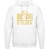 AWDis Hoodie Mikina - Dizajn - It's Beer O Clock - Arktická biela - M - Pánske AWDis Hoodie Mikina - Dizajn - It's Beer O Clock - Arktická biela - M - Pánske