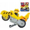 Labková patrola Moto Pups Rubble's Deluxe Motorka na spätný chod s funkciou jazdy po zadnom kolese a figúrkou - autíčko Labková patrola Moto Pups Rubble's Deluxe Motorka na spätný chod s funkciou jazdy po zadnom kolese a figúrkou - autíčko