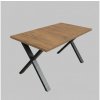 Femix Rozkladací jedálenský stôl DOMO 150-190 x 80 cm dub lefkas čierna