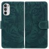 Peňaženkové kožené puzdro TIGER na Motorola Moto G62 5G – Zelená Peňaženkové kožené puzdro TIGER na Motorola Moto G62 5G – Zelená