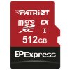 Patriot EP Express/Micro SDXC/512GB/UHS-I U3 / Class 10 PEF512GEPEXMCX Patriot EP Express/Micro SDXC/512GB/UHS-I U3 / Class 10 PEF512GEPEXMCX