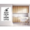 Nalepte.cz Keep calm and drink coffee nálepka na stenu výška 20 cm Nalepte.cz Keep calm and drink coffee nálepka na stenu výška 20 cm