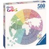 RAVENSBURGER Kulaté Kruh barev: Mandala 500 dielov RAVENSBURGER Kulaté Kruh barev: Mandala 500 dielov