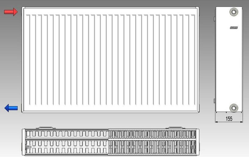 Korad Radiators 33K 600 x 800 mm